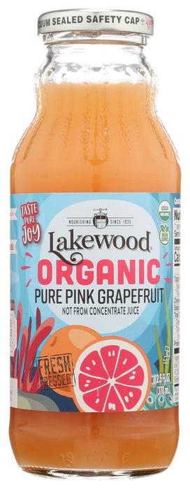 LAKEWOOD: Juice Pink Grapefruit Pure Organic, 12.5 fo