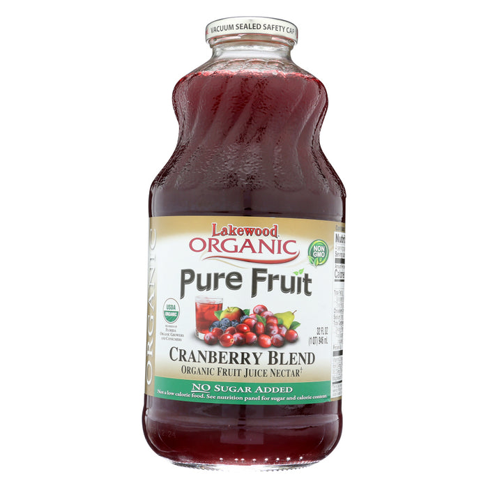 LAKEWOOD: Juice Pure Fruit Cranberry Nectar Organic, 32 oz