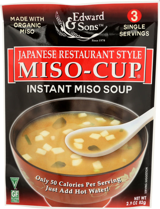 EDWARD & SONS: Miso Cup Japanese Restaurant Style, 2.9 oz - No Brand For Less 