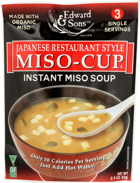 EDWARD & SONS: Miso Cup Japanese Restaurant Style, 2.9 oz - No Brand For Less 