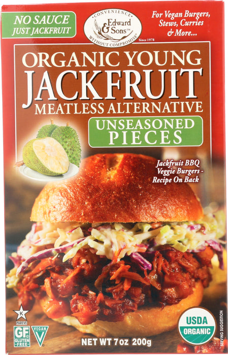 EDWARD & SONS: Organic Young Jackfruit Unseasoned Pieces, 7 oz