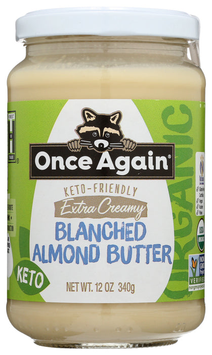 ONCE AGAIN: Extra Creamy Blanched Almond Butter, 12 oz