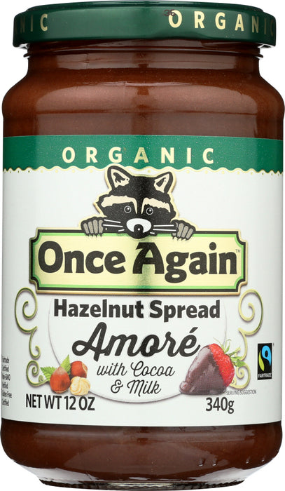 ONCE AGAIN: Hazelnut Spread With Cocoa, 12 oz