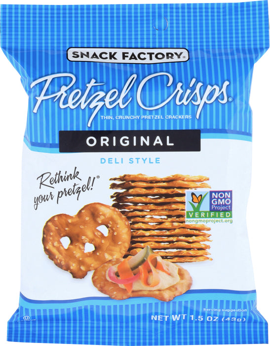 SNACK FACTORY: Original Pretzel Crisps, 1.5 oz