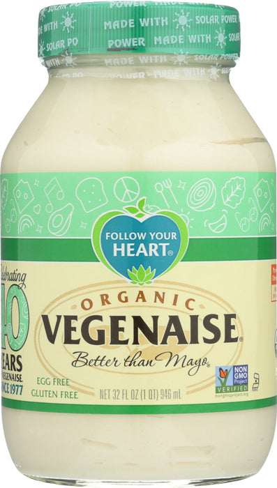 FOLLOW YOUR HEART: Organic Vegenaise, 32 oz