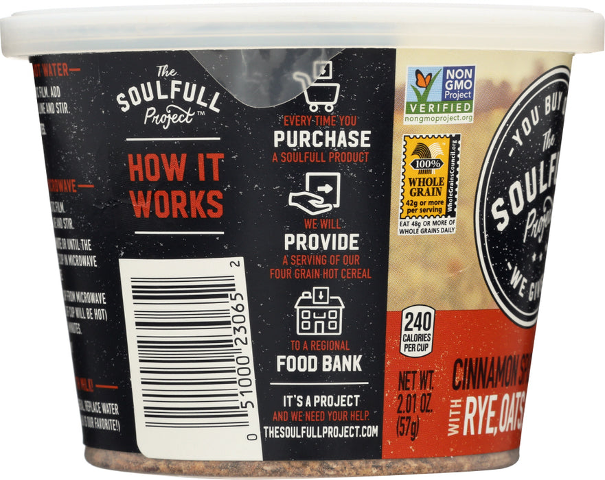 THE SOULFULL PROJECT: Hot Cereal Cinnamon Spice, 2.01 oz
