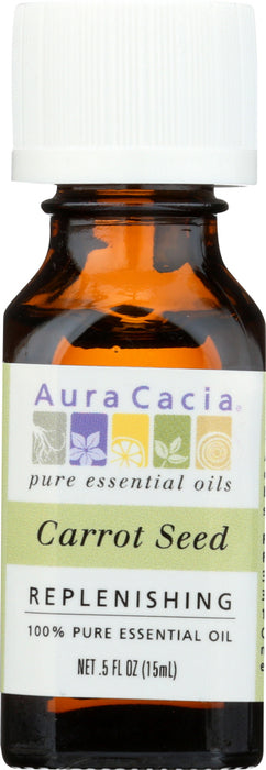 AURA CACIA: 100% Pure Essential Oil Carrot Seed, 0.5 Oz