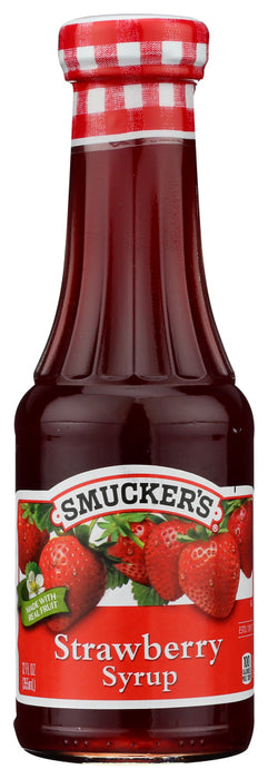 SMUCKERS: Syrup Strawberry Natural, 12 oz