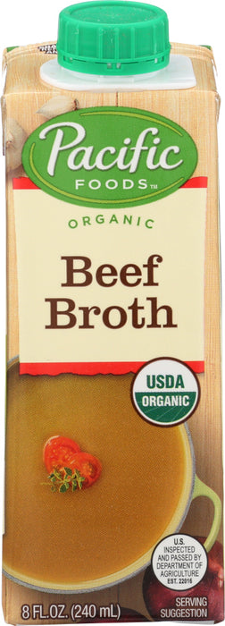 PACIFIC FOODS: Broth Beef Organic, 8 oz