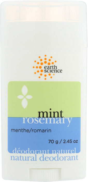 EARTH SCIENCE:  Deodorant Mint Rosemary, 2.45 oz - No Brand For Less 