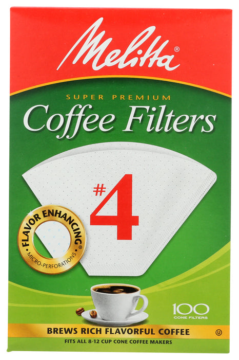 MELITTA: Coffee Filter White No. 4, 100 pc