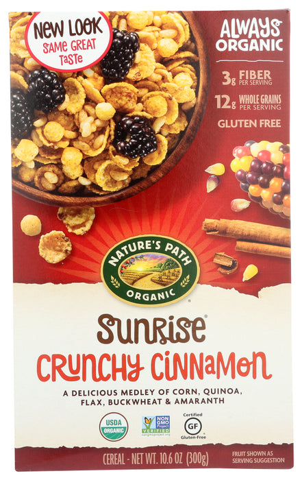 NATURE'S PATH: Organic Sunrise Crunchy Cinnamon Cereal, 10.6 oz