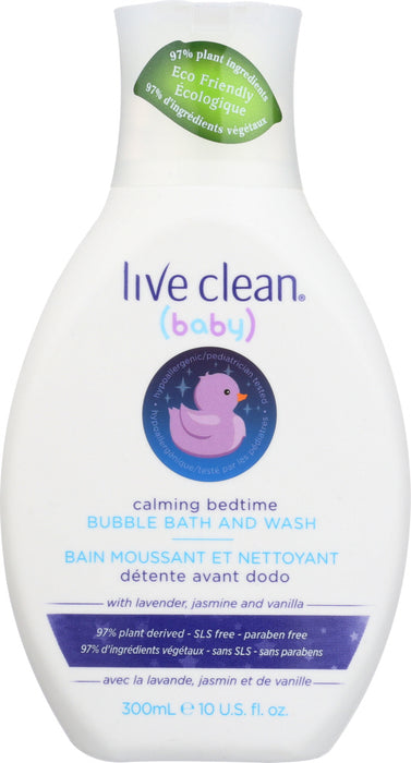 LIVE CLEAN: Bubble Bath Baby Bedtime, 10 oz