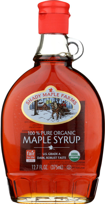 SHADY MAPLE FARMS: Organic Grade B Maple Syrup, 12.7 Oz