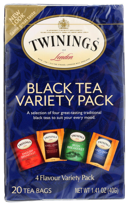 TWINING TEA: Classics Black Tea Variety Pack 20 Tea Bags, 1.41 oz