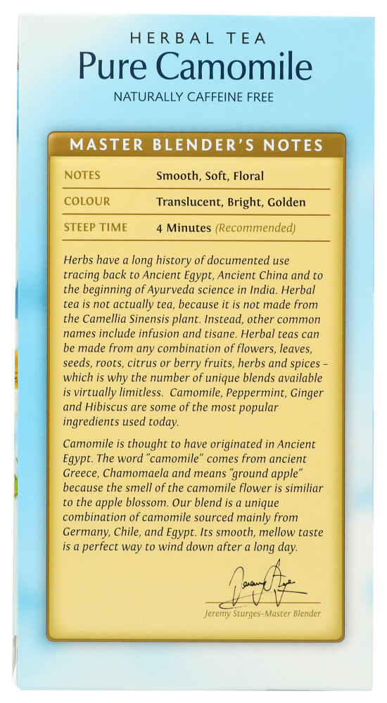 TWINING TEA: Pure Camomile Herbal Tea, 50 bg