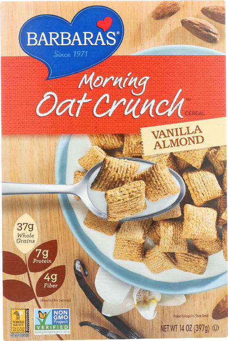 BARBARAS: Morning Oat Crunch Vanilla Almond, 14 oz