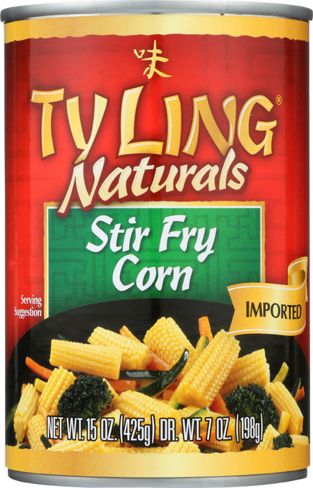 TY LING: Imported Stir Fry Corn Pre Cut High Quality, 15 oz
