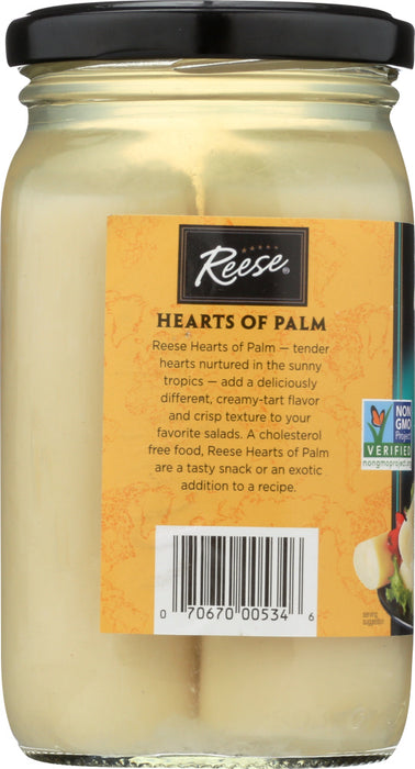 REESE: Whole Hearts Of Palm In Glass, 11.6 oz