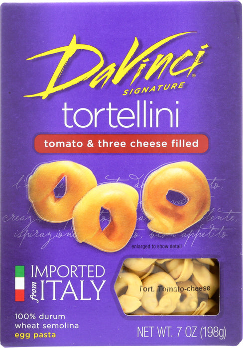 DAVINCI: Pasta Tortellini Tomato and Three Cheese Filled, 7 oz - No Brand For Less 