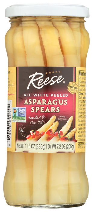 REESE: Asparagus White Glass, 11.6 oz