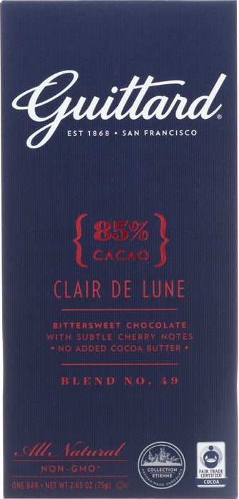 GUITTARD: Bar Chocolate Bittersweet 85% Cacao, 2.65 oz