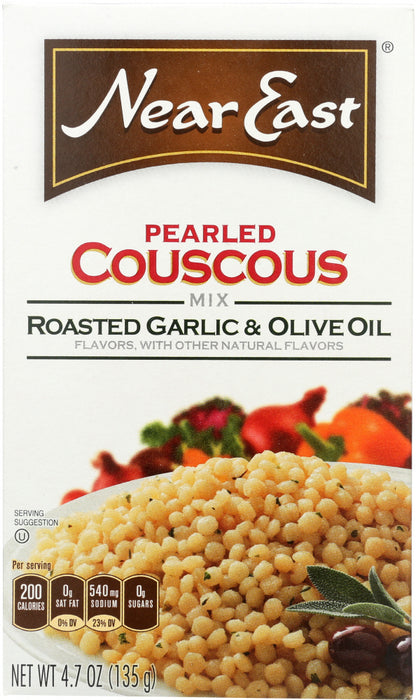 NEAR EAST: Pearled Coucous Mix Roasted Garlic and Olive Oil, 4.7 Oz