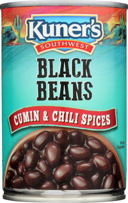 KUNERS: Southwest Black Beans with Cumin & Chili Spices, 15 oz