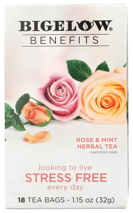 BIGELOW: Rose & Mint Herbal Tea, 1.15 oz