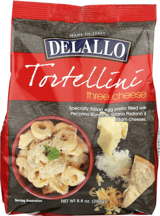 DELALLO: Three-Cheese Tortellini Pasta, 8.8 oz