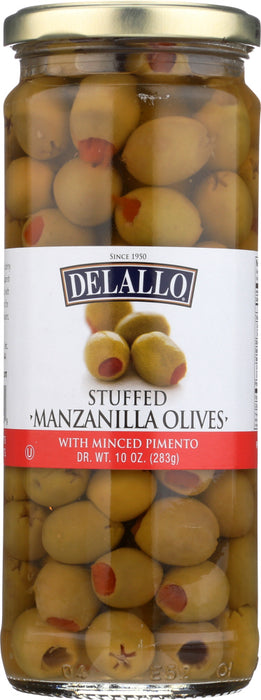DELALLO: Stuffed Manzanilla Olives, 10 oz
