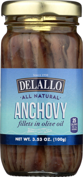DELALLO: Anchovy Filet Olive Oil, 3.53 oz