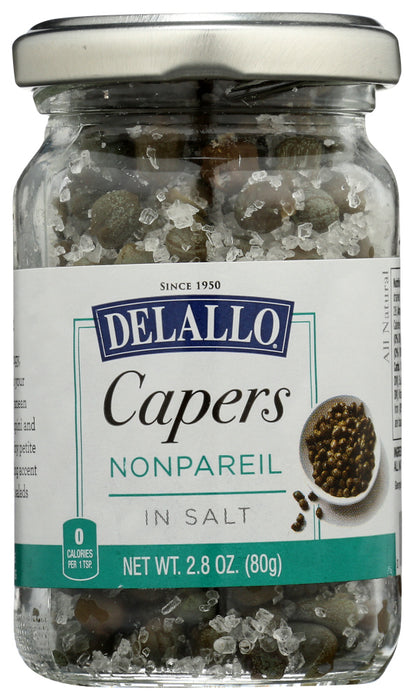 DELALLO: Capers Nonpareil in Salt, 2.8 oz