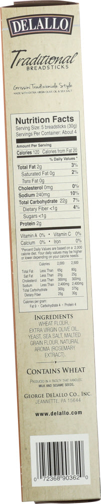 DELALLO: Breadstick Traditional, 4.4 oz - No Brand For Less 