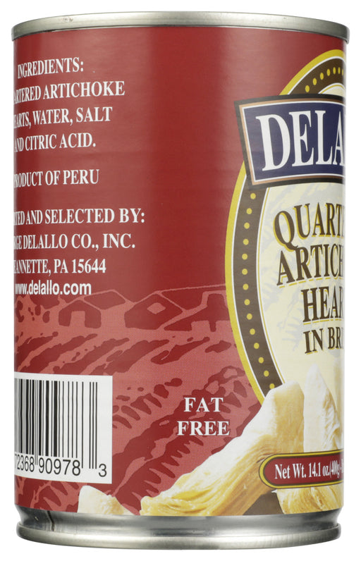 DELALLO: Artichoke Heart Quartered, 14.1 oz - No Brand For Less 