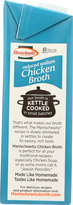 MANISCHEWITZ: Broth Chicken All Natural Reduced Sodium, 32 oz