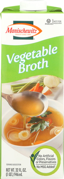 MANISCHEWITZ: Broth Vegetable Aseptic, 32 oz