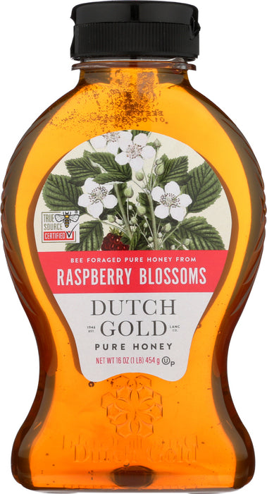 DUTCH GOLD: Blossoms Honey Raspberry, 16 oz - No Brand For Less 