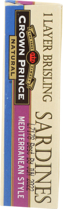 CROWN PRINCE: Sardine Bristling Mediterranean Style, 3.75 oz