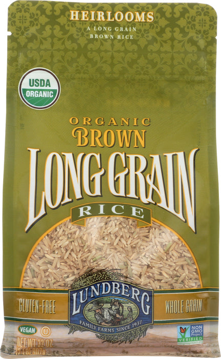LUNDBERG: Organic Brown Long Grain Rice, 2 lb