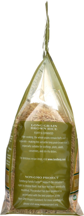 LUNDBERG: Organic Brown Long Grain Rice, 2 lb