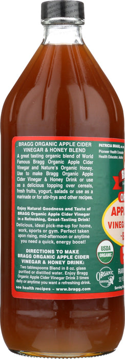 BRAGG: Organic Apple Cider Vinegar and Honey Blend, 32 oz