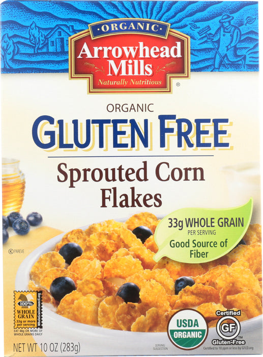 ARROWHEAD MILLS: Gluten Free Sprouted Corn Flakes, 10 oz