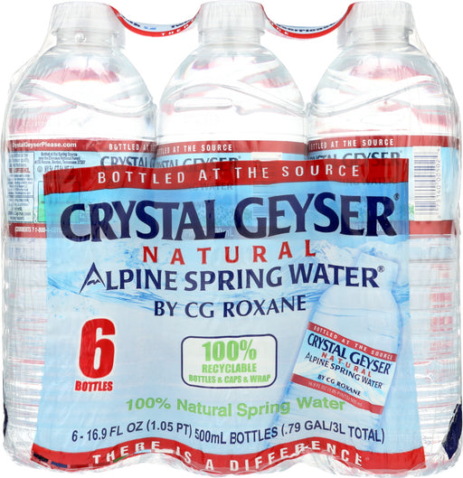 CRYSTAL GEYSER: Water 6 Pack Alpine, 16.9 fo - No Brand For Less