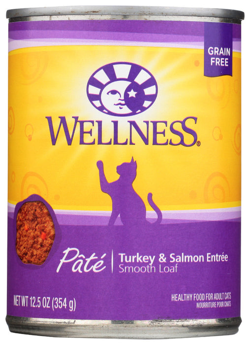 WELLNESS: Cat Food Turkey Salmon, 12.5 oz