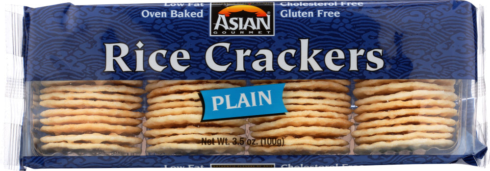 ASIAN GOURMET: Rice Cracker Plain, 3.5 oz