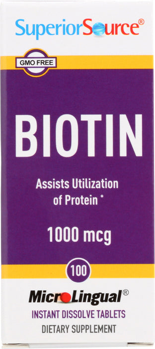 SUPERIOR SOURCE: Biotin 1000 Mcg, 100 tb