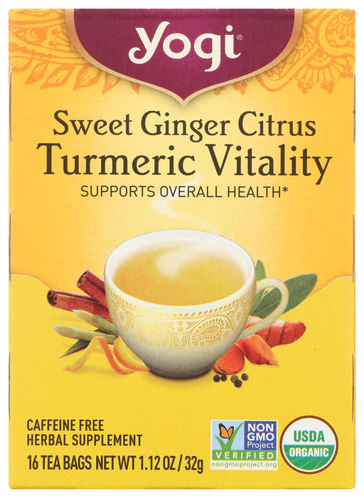 YOGI TEAS: Sweet Ginger Citrus Tea Organic, 16 bg