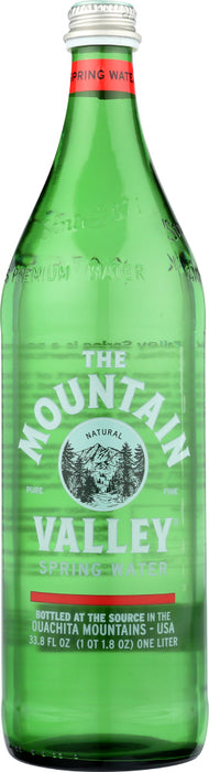 MOUNTAIN VALLEY: Spring Water In Glass Bottle, 1 Liter