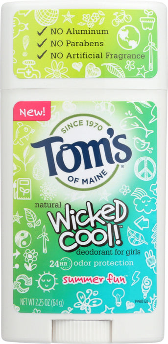 TOMS OF MAINE: Deodorant Stick Summer Fun, 2.25 oz